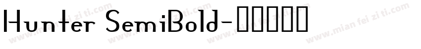 Hunter SemiBold字体转换